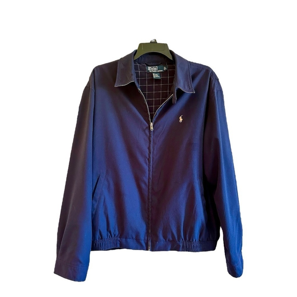 Polo by Ralph Lauren Navy Bi-Swing Windbreaker Jacket with Polo Pony